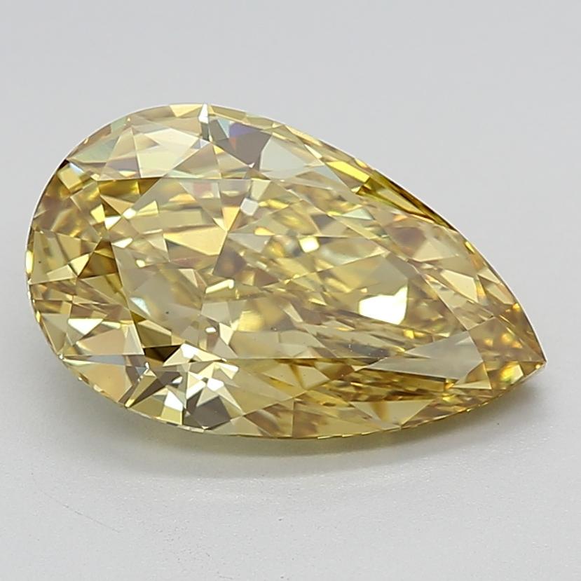 4.58 Ct. Fancy Intense  Yellow Pear Lab Grown Diamond