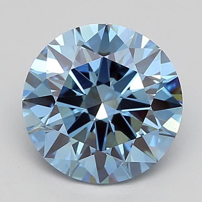 1.63 Ct. Fancy Vivid  Blue Round Lab Grown Diamond