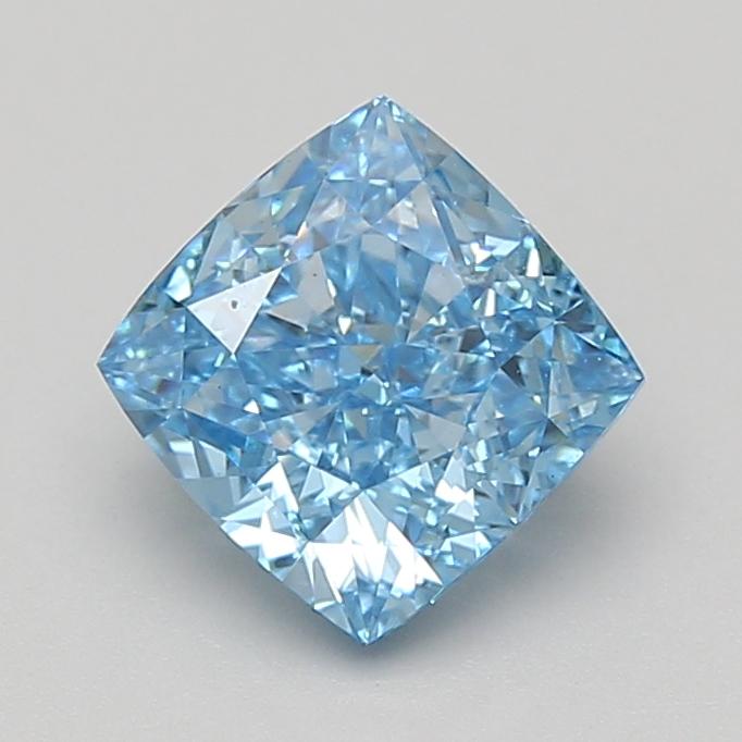 2.03 Ct. Fancy Vivid Blue Cushion Lab Grown Diamond