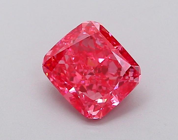 1.04 Ct. Fancy Vivid Pink Cushion Lab Grown Diamond