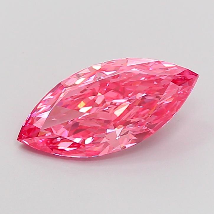 2.20 Ct. Fancy Vivid Pink Marquise Lab Grown Diamond