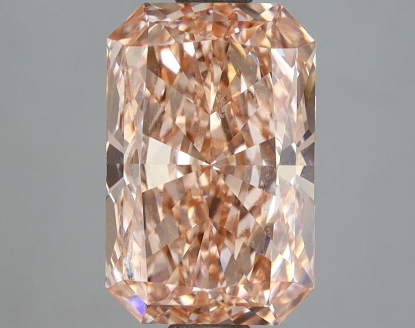 3.02 Ct. Fancy Vivid Orangy Pink Radiant Lab Grown Diamond