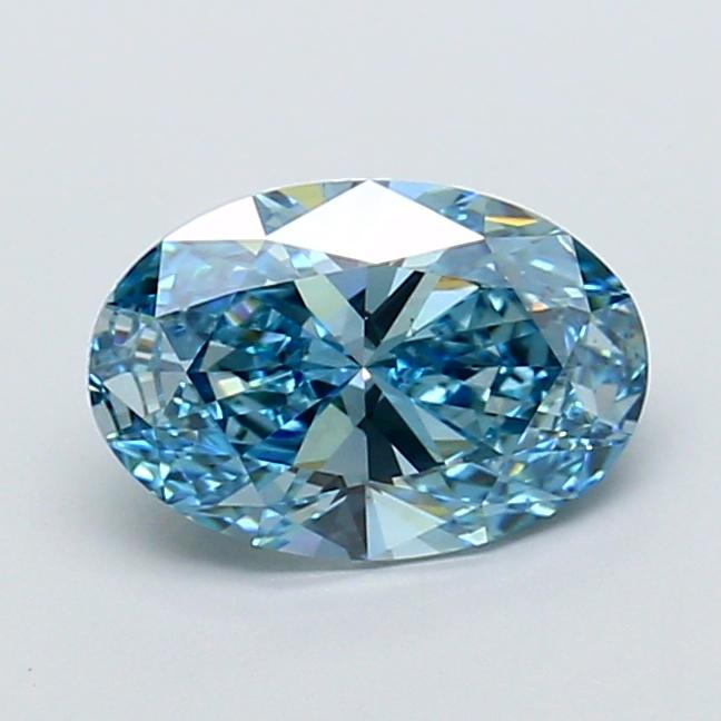 1.86 Ct. Fancy Vivid Blue Oval Lab Grown Diamond