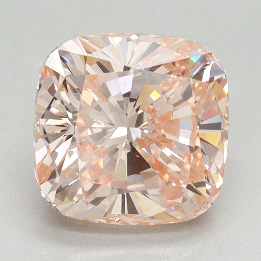 3.03 Ct. Fancy Intense Pink Cushion Lab Grown Diamond