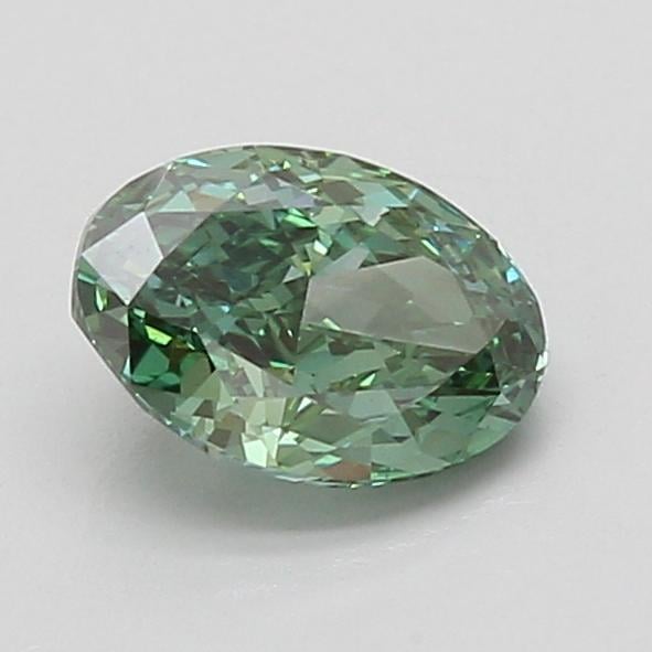 1.07 Ct. Fancy Vivid Green Oval Lab Grown Diamond