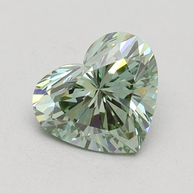1.00 Ct. Fancy Vivid Pacific Green Heart Lab Grown Diamond