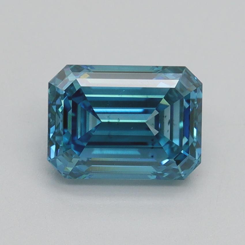 1.51 Ct. Fancy Vivid Blue Emerald Lab Grown Diamond