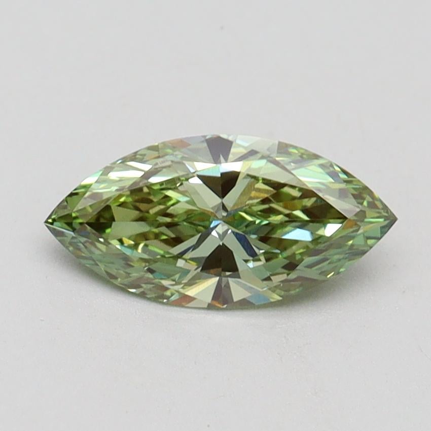 0.81 Ct. Fancy Vivid Green Marquise Lab Grown Diamond
