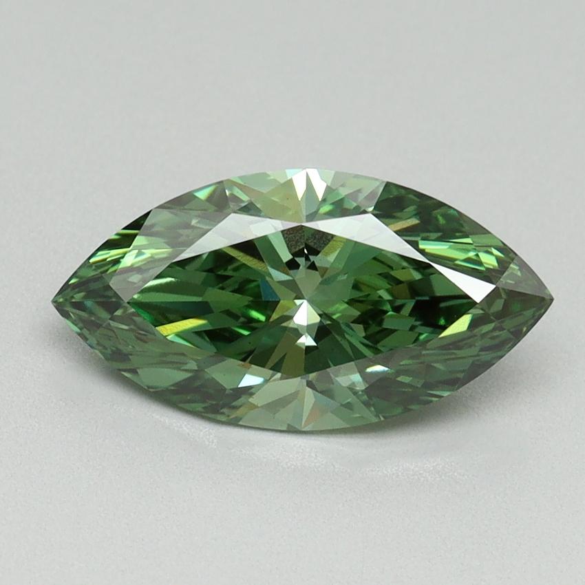1.72 Ct. Fancy Vivid Green Marquise Lab Grown Diamond