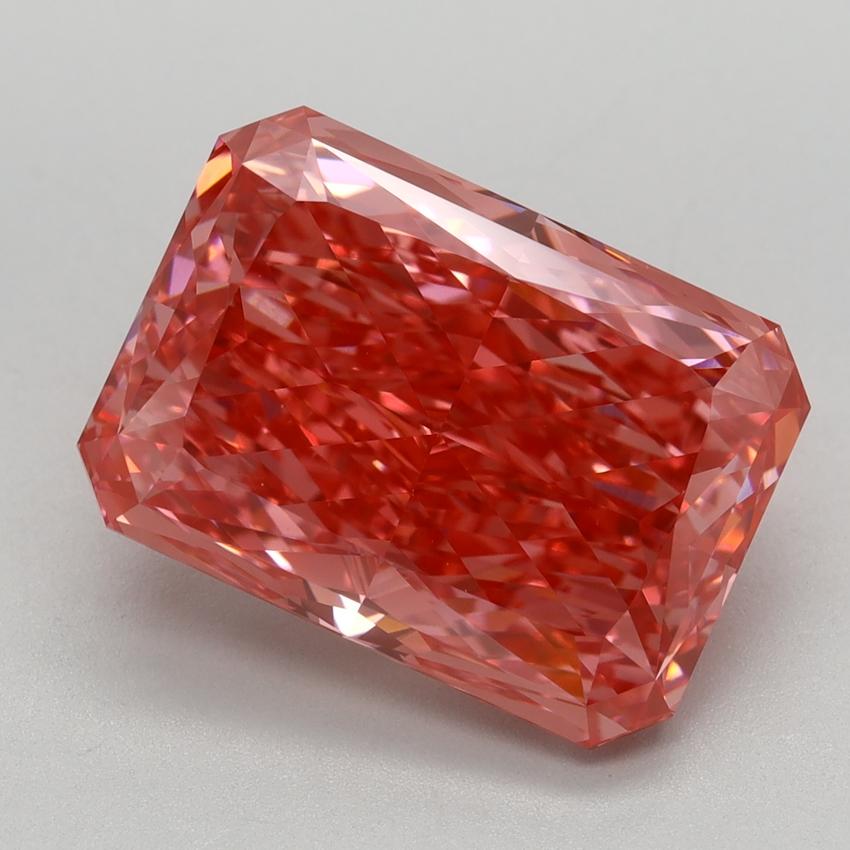 5.57 Ct. Fancy Vivid Pink Radiant Lab Grown Diamond
