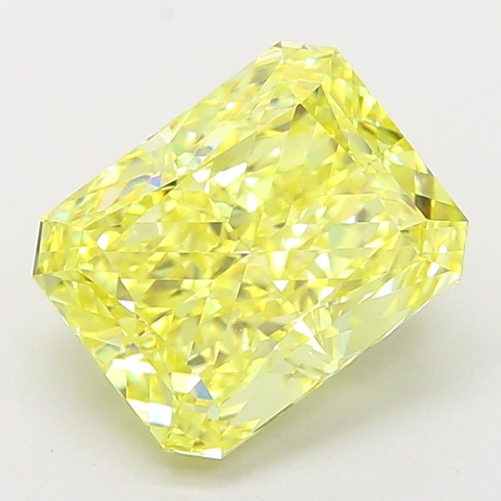 4.31 Ct. Fancy Intense  Yellow Radiant Lab Grown Diamond