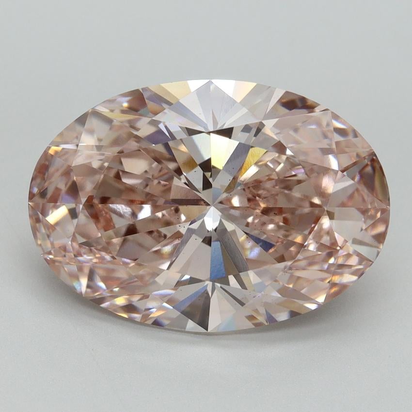7.16 Ct. Fancy Intense Pink Oval Lab Grown Diamond
