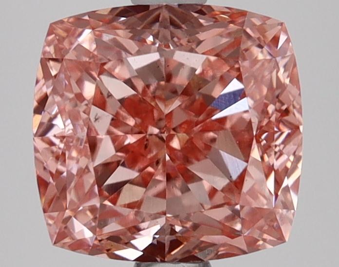2.69 Ct. Fancy Vivid Pink Cushion Lab Grown Diamond