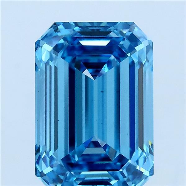 3.09 Ct. Fancy Vivid Blue Emerald Lab Grown Diamond
