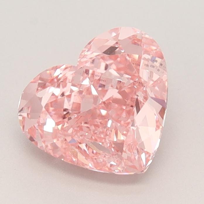 1.62 Ct. Fancy Vivid  Pink Heart Lab Grown Diamond