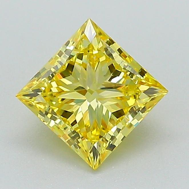 1.00 Ct. Fancy Vivid Yellow Princess Lab Grown Diamond