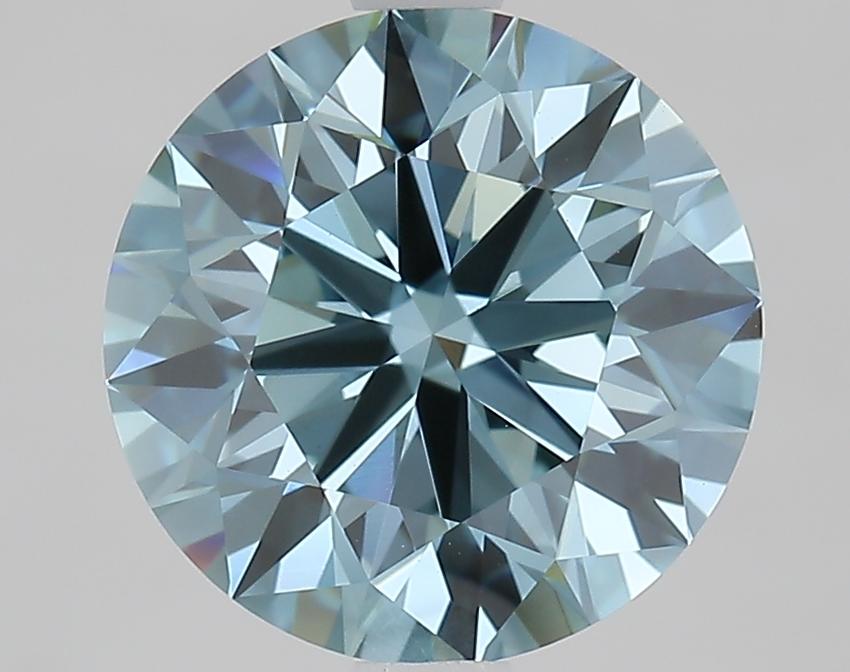 2.61 Ct. Fancy Vivid Blue Round Lab Grown Diamond
