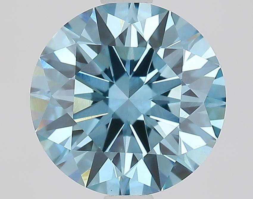 2.09 Ct. Fancy Vivid Blue Round Lab Grown Diamond