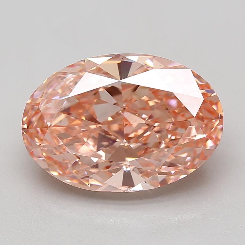 7.11 Ct. Fancy Vivid Pink Oval Lab Grown Diamond