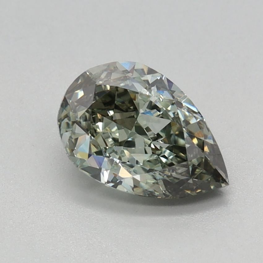 0.82 Ct. Fancy Green Pear Lab Grown Diamond
