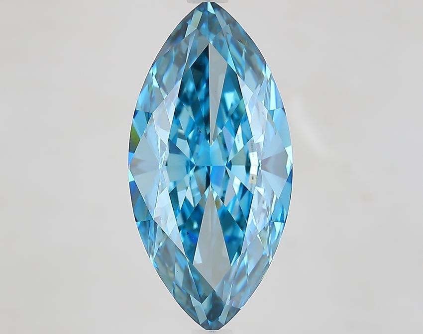5.52 Ct. Fancy Vivid Blue Marquise Lab Grown Diamond