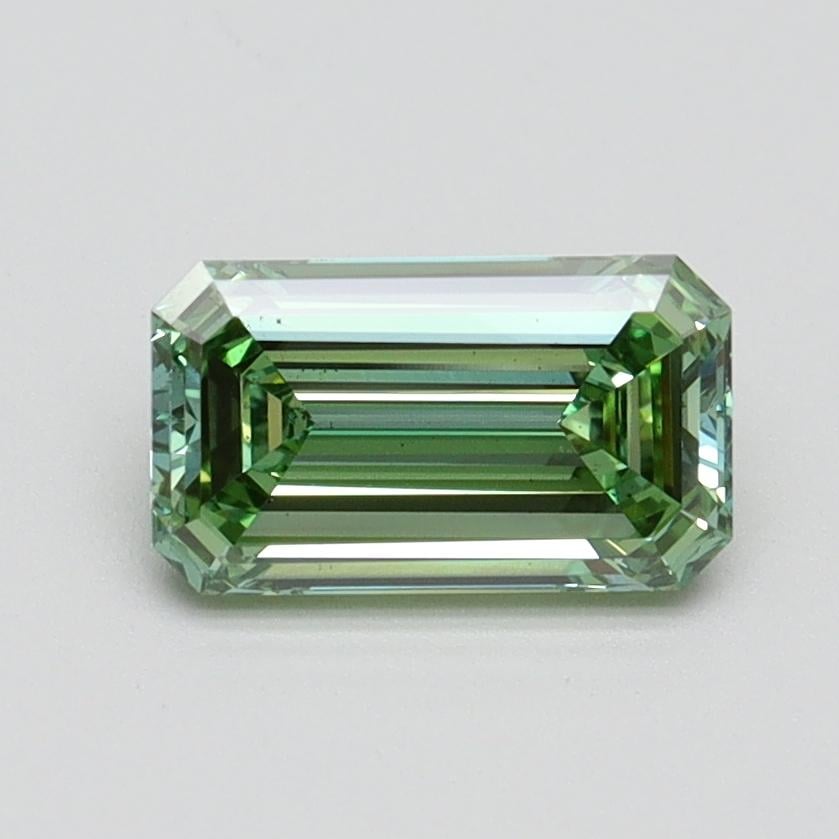 1.03 Ct. Fancy Intense Pacific Green Emerald Lab Grown Diamond