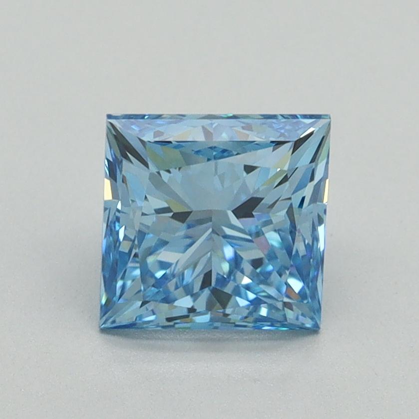 1.53 Ct. Fancy Vivid Blue Princess Lab Grown Diamond