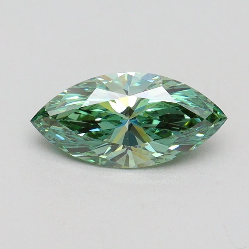 1.00 Ct. Fancy Vivid Green Marquise Lab Grown Diamond