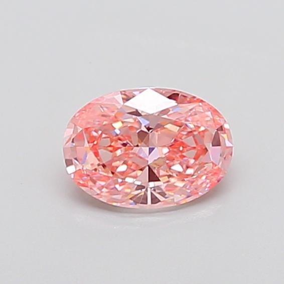 0.91 Ct. Fancy Vivid  Pink Oval Lab Grown Diamond