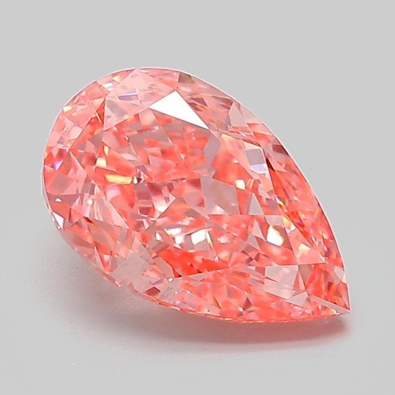 2.11 Ct. Fancy Vivid Pink Pear Lab Grown Diamond