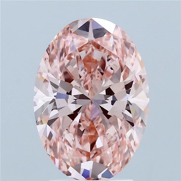 3.01 Ct. Fancy Vivid Pink Oval Lab Grown Diamond