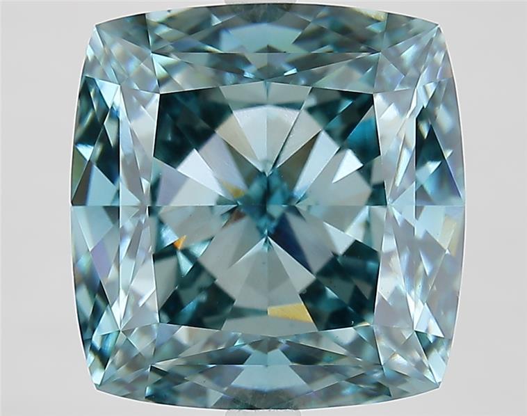10.27 Ct. Fancy Vivid  Blue Cushion Lab Grown Diamond