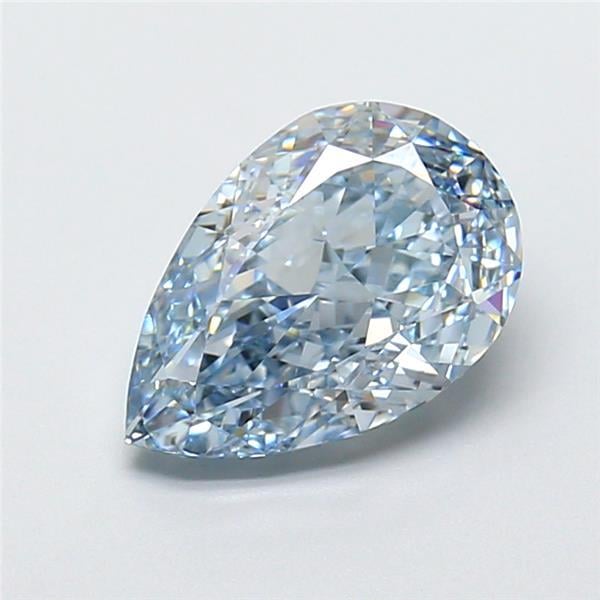 2.39 Ct. Fancy Vivid Blue Pear Lab Grown Diamond