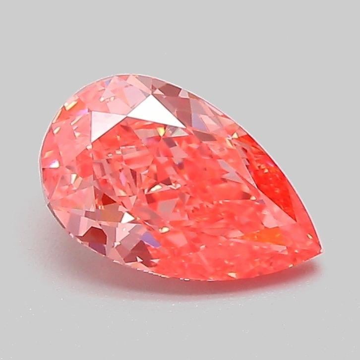 1.09 Ct. Fancy Vivid  Pink Pear Lab Grown Diamond