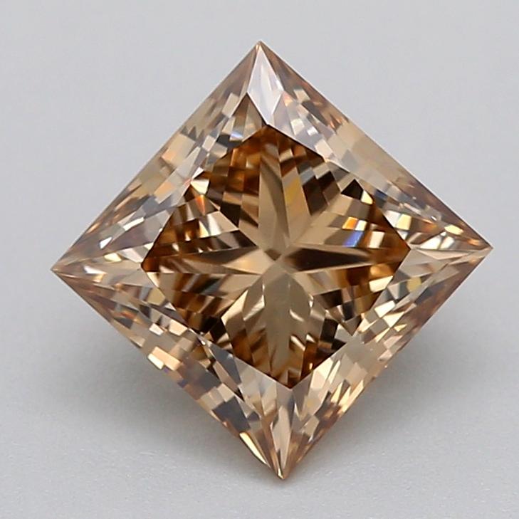 0.97 Ct. Fancy Light Yellowish Brown Princess Lab Grown Diamond