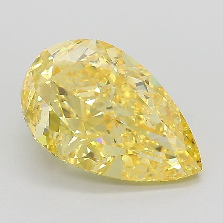 2.99 Ct. Fancy Vivid Yellow Pear Lab Grown Diamond