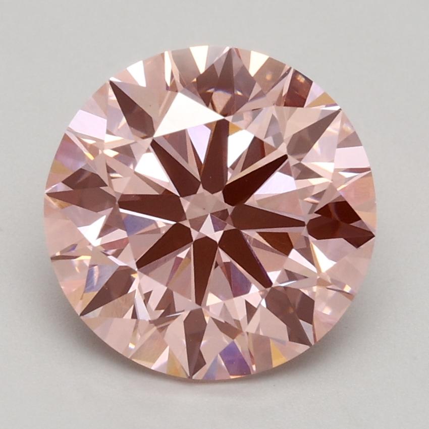 2.55 Ct. Fancy Intense Pink Round Lab Grown Diamond