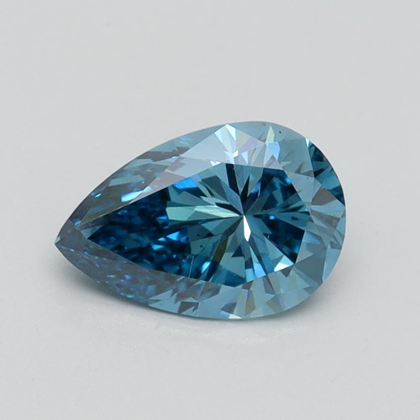 1.01 Ct. Fancy Vivid Blue Pear Lab Grown Diamond