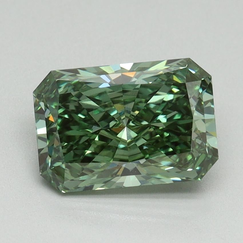 1.88 Ct. Fancy Vivid Green Radiant Lab Grown Diamond