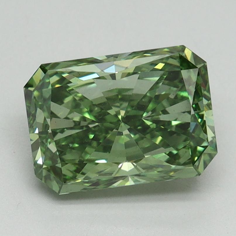 2.05 Ct. Fancy Vivid Green Radiant Lab Grown Diamond