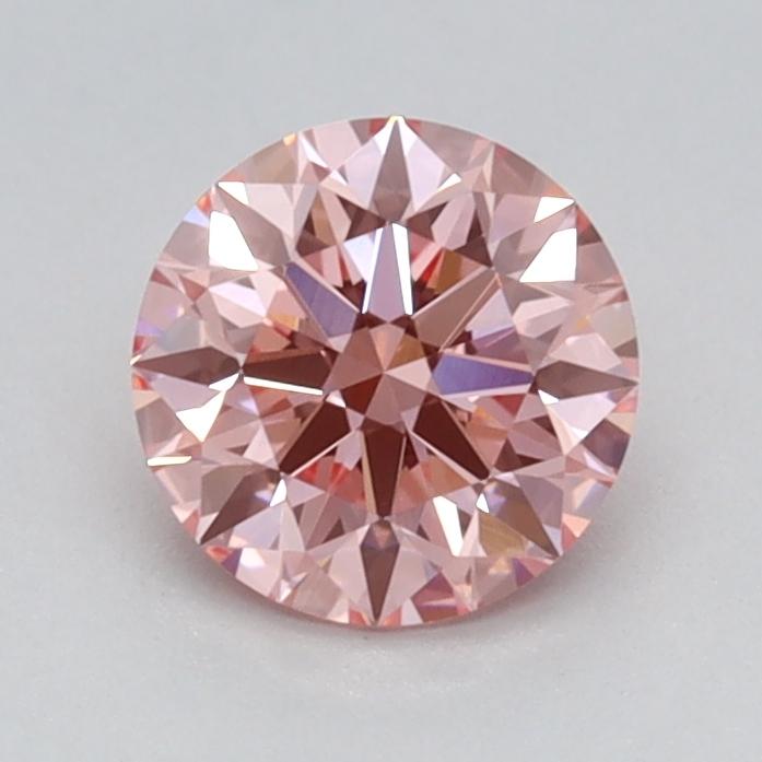 0.66 Ct. Fancy Vivid Pink Round Lab Grown Diamond