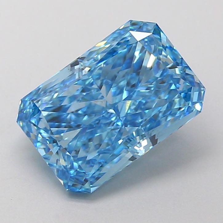 2.02 Ct. Fancy Vivid  Blue Radiant Lab Grown Diamond