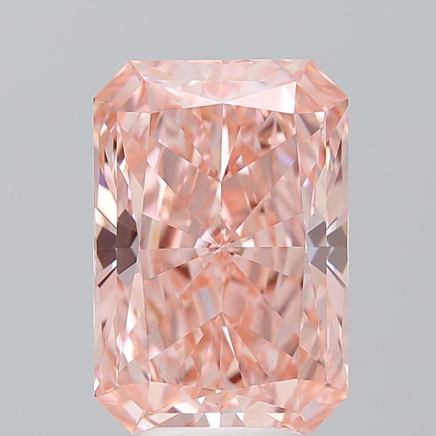 7.07 Ct. Fancy Vivid Pink Radiant Lab Grown Diamond
