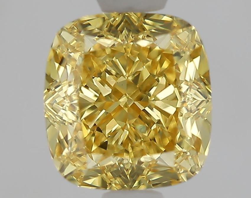1.60 Ct. Fancy Intense  Yellow Cushion Lab Grown Diamond