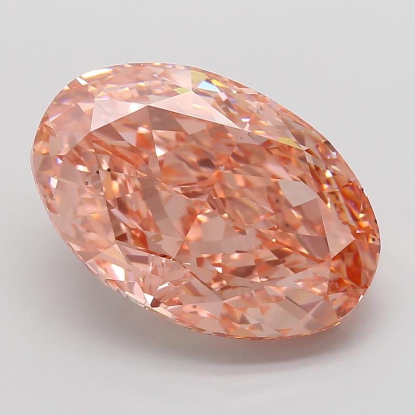 10.06 Ct. Fancy Vivid Pink Oval Lab Grown Diamond