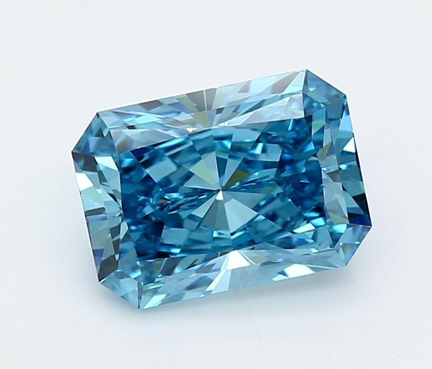 2.58 Ct. Fancy Vivid  Blue Radiant Lab Grown Diamond