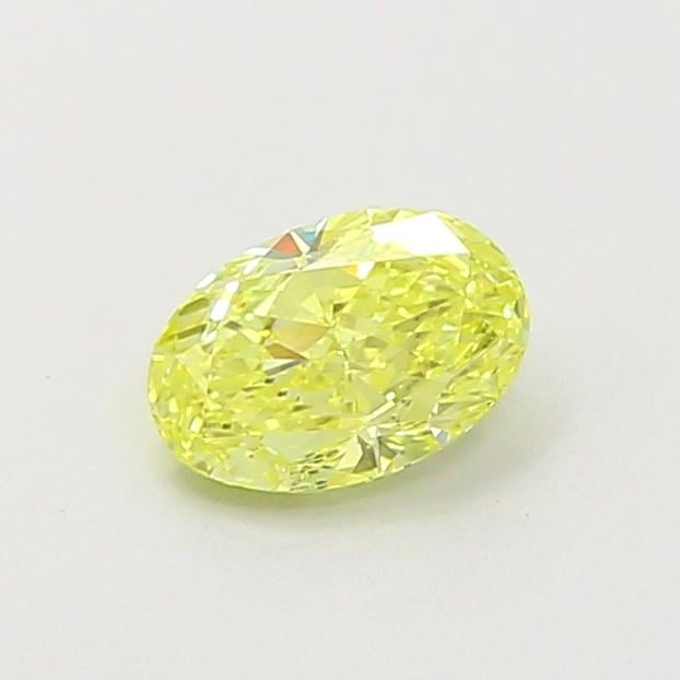 0.53 Ct. Fancy Intense Yellow Oval Lab Grown Diamond