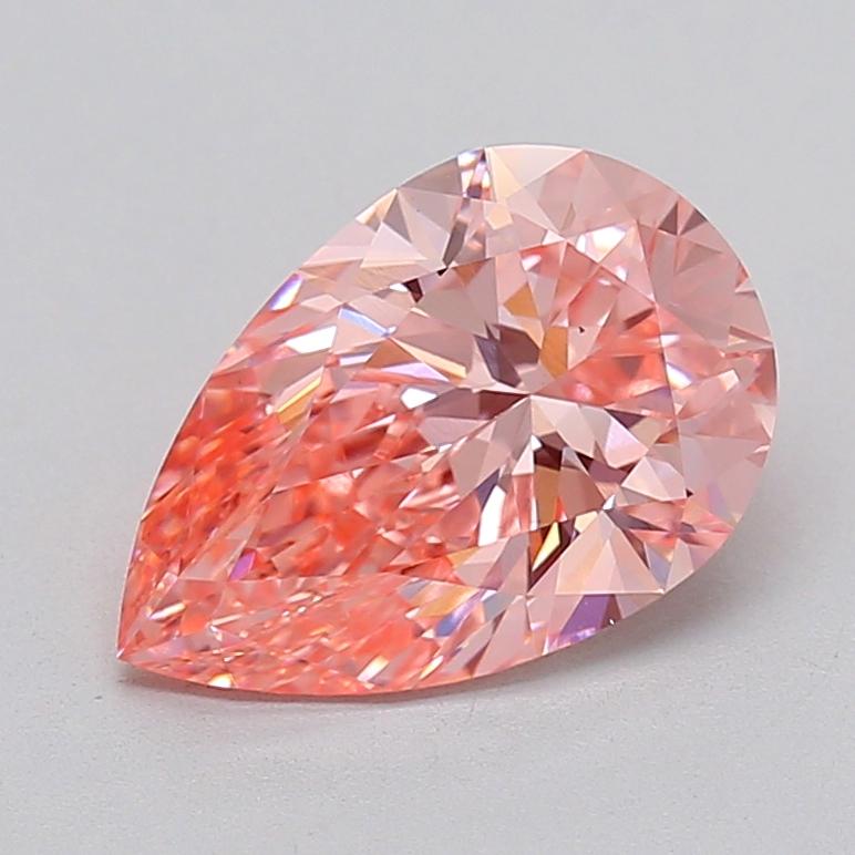 3.02 Ct. Fancy Vivid  Pink Pear Lab Grown Diamond