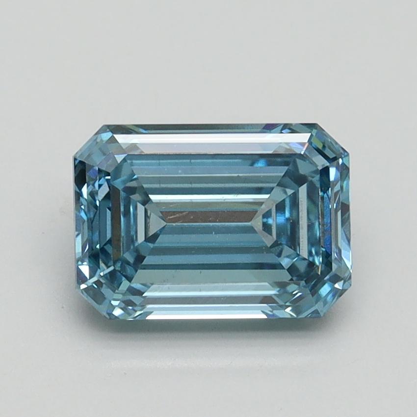 1.55 Ct. Fancy Intense Blue Emerald Lab Grown Diamond