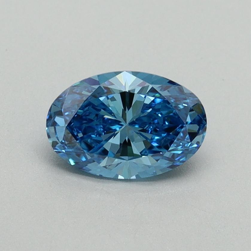 0.70 Ct. Fancy Vivid Blue Oval Lab Grown Diamond